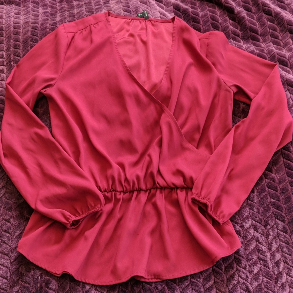 Pretty faux wrap blouse